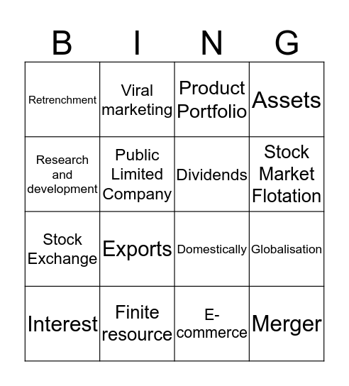 2.1 Bingo Card