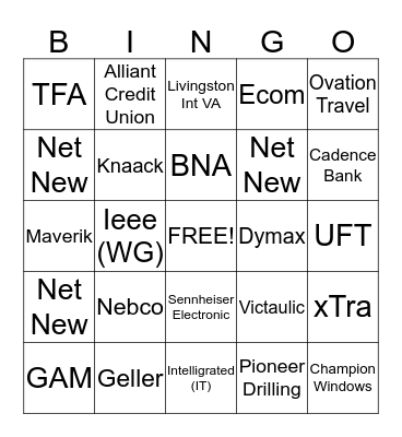 Josh  Bingo Card