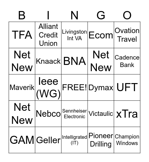 Josh  Bingo Card