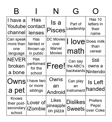 Breaking Down Barriers Bingo Card