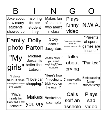 Polze Bingo Card