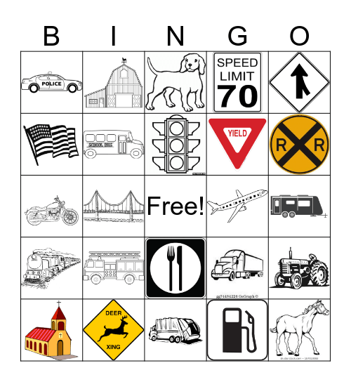 Hoffman Travel Bingo Card