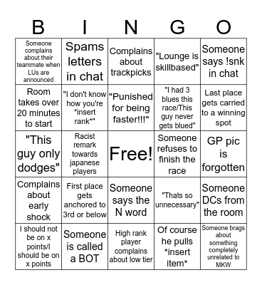 Updated Lounge Bingo Card
