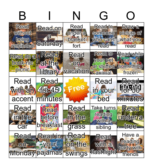 Summer Reading Bingo Card