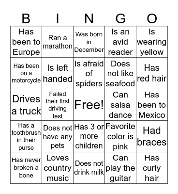 Bingo Card