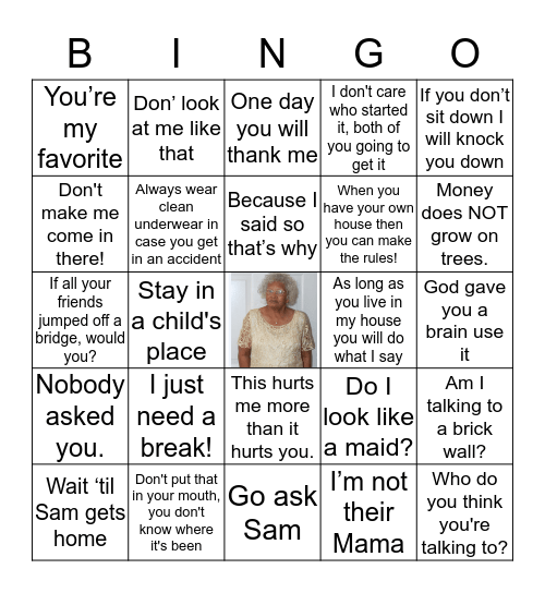 Mother's Day Bingo  Bingo Card