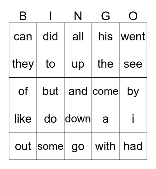 Leah's Bingo Card