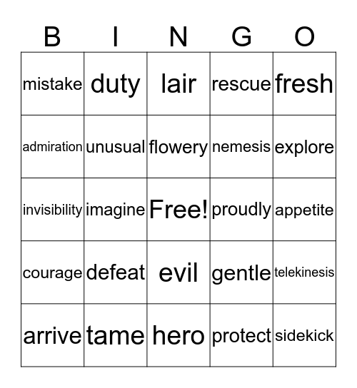 Review Bingo Card