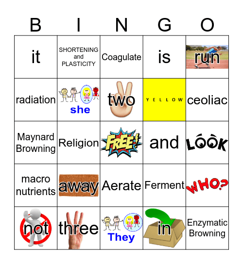 Sight Words Bingo Card