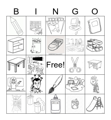 School Bingo Card