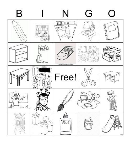 School Bingo Card