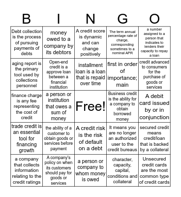 CH. 16 Vocabulary Bingo Card