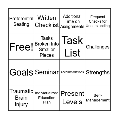 IEPGO Bingo Card