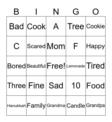 ASL Bingo! Bingo Card