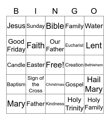 First Grade  Bingo Card