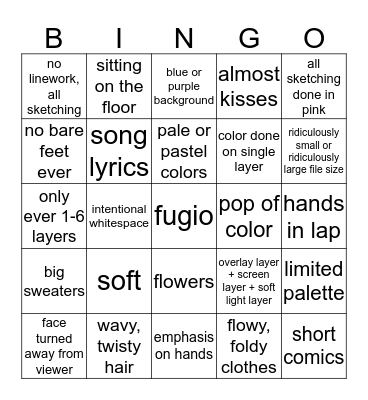 kit art bingo Card