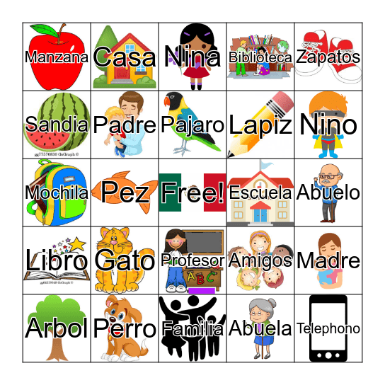 Cinco de Mayo Bingo Card