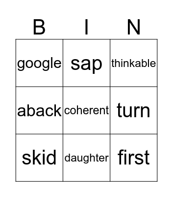 Bingo Card