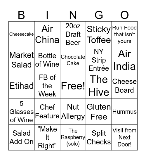 Harth Bingo  Bingo Card