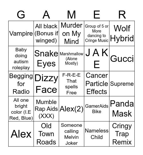 Adopt and Raise a Baby Bingo Card