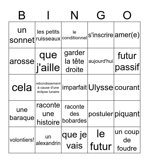 BINO  Bingo Card