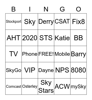 Fix8tions Bottle Bingo Card