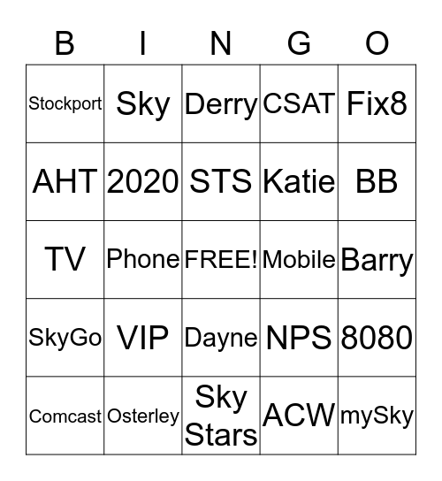 Fix8tions Bottle Bingo Card