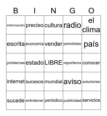 La Noticia  Bingo Card