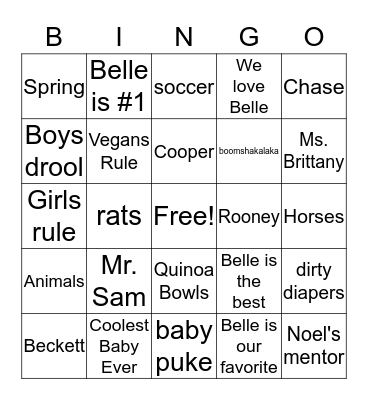 Beckett Bingo Card