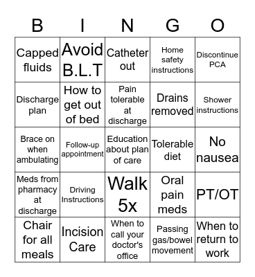 Spine Camp Bingo! Bingo Card
