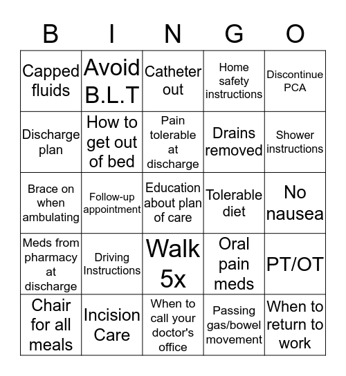 Spine Camp Bingo! Bingo Card