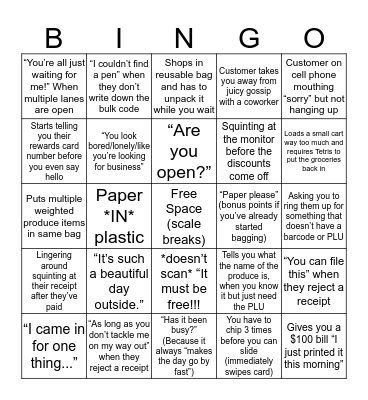 Checker Bingo  Bingo Card
