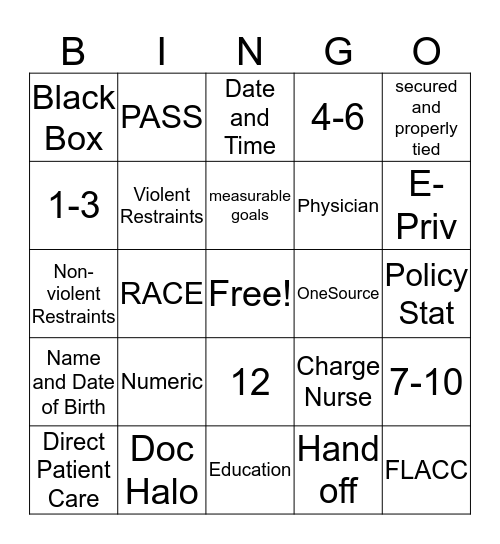 Midtown Lingo Bingo Card