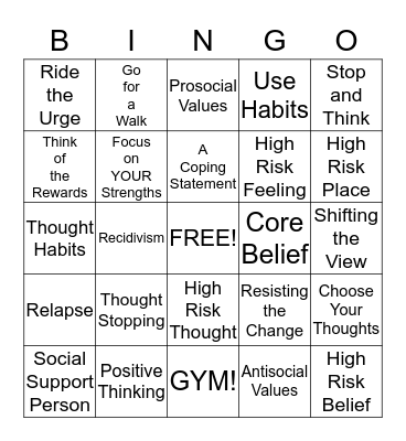 SSIC Bingo Card