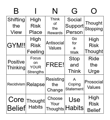 SSIC Bingo Card