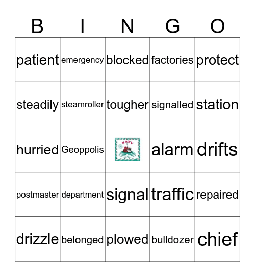 Katy and the Big Snow Bingo Card