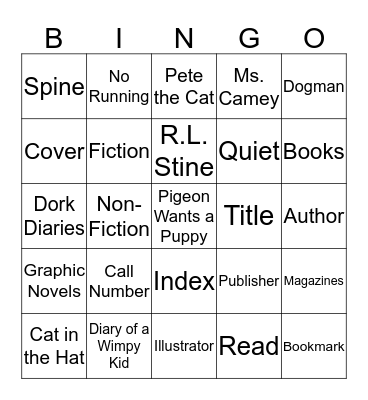 Library Bingo Card