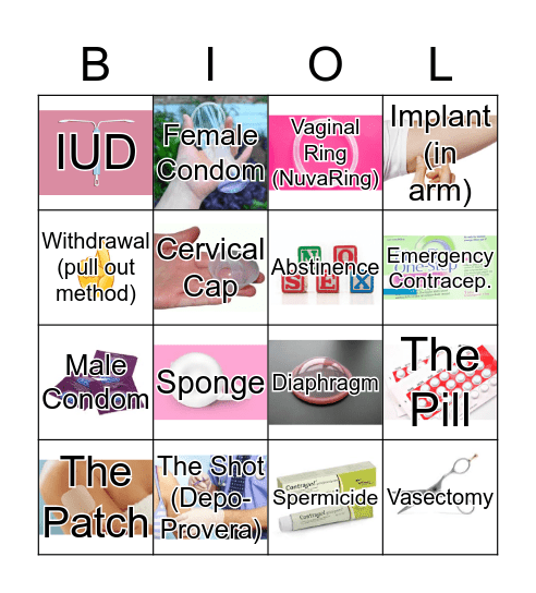 Birth Control Bingo! Bingo Card