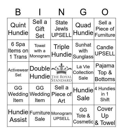 Gift Giving Sale Bingo Card