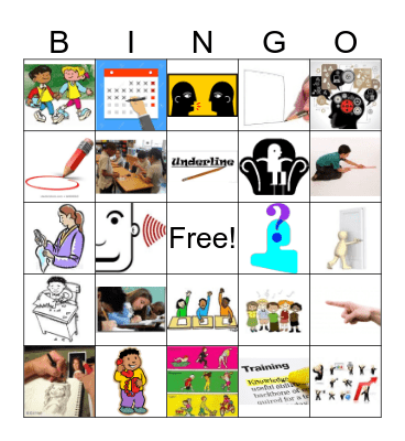 School Verbs 1 and 2 BINGO Card