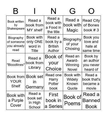 Jodi's Reading Bingo Card