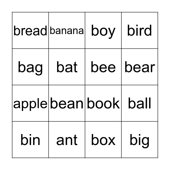 Bingo Card