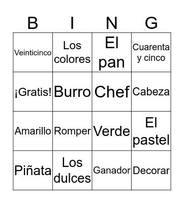 Nailed it México! Bingo Card