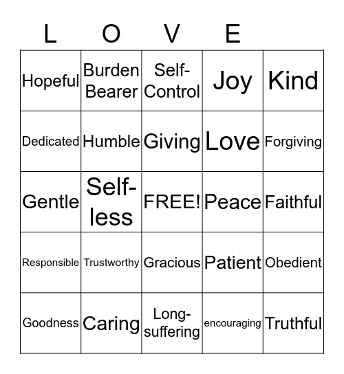 SWEET-HEARTS Bingo Card