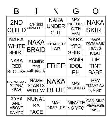 BULLETPROOF CAMP Bingo Card