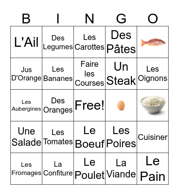 Quel Appétit Bingo Card