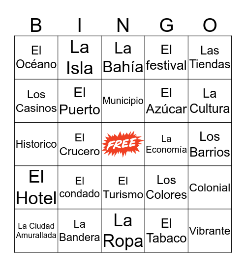 San Juan Bingo! Bingo Card