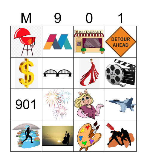 Memphis in May Bingo Card