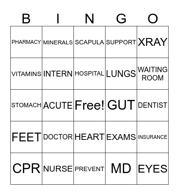 WELLNESS  Bingo Card