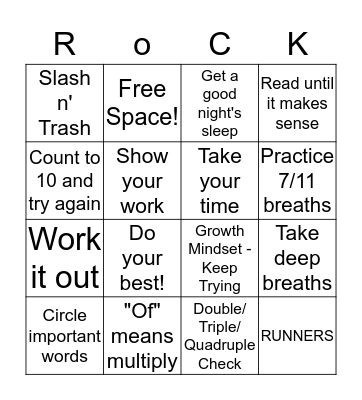TESTING ROCKS Bingo Card